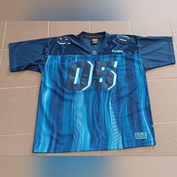 VTG FUBU Sports 05 Official Champions XXL League Football Jersey Blue Y2K - Picture 1 of 16